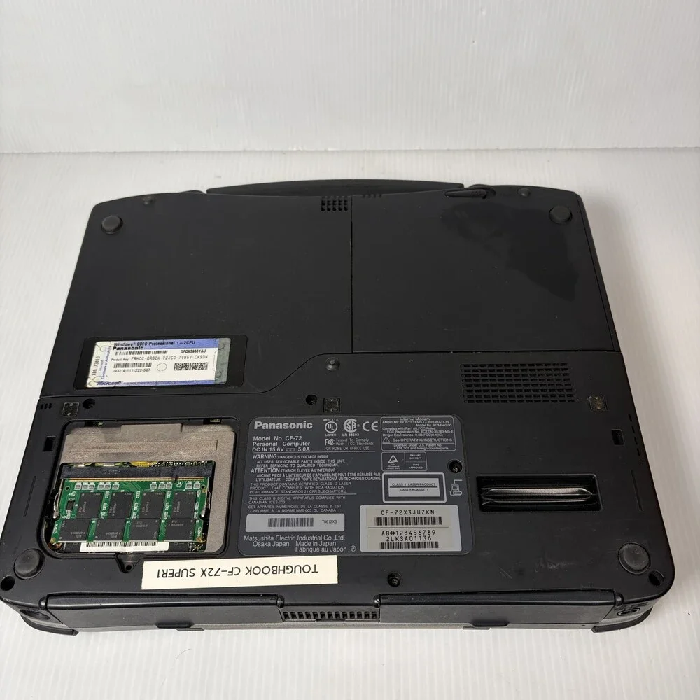 AS IS Panasonic Toughbook CF-72 Rugged Laptop Windows XP Pentium 4 DVD-RW